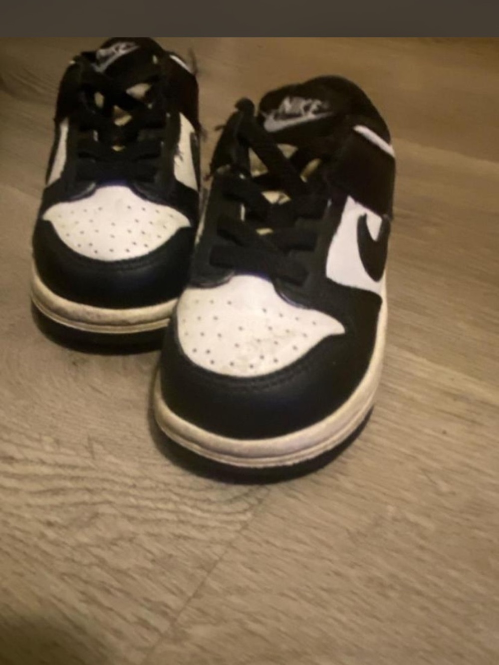 Nike Kids Black and White Low-Top Sneakers